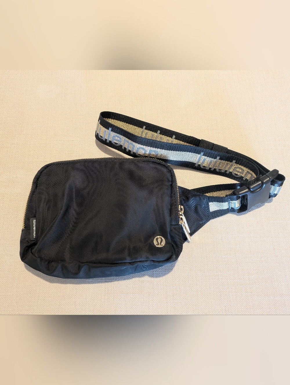 lululemon athletica Black Belt Bag with Branded Strap